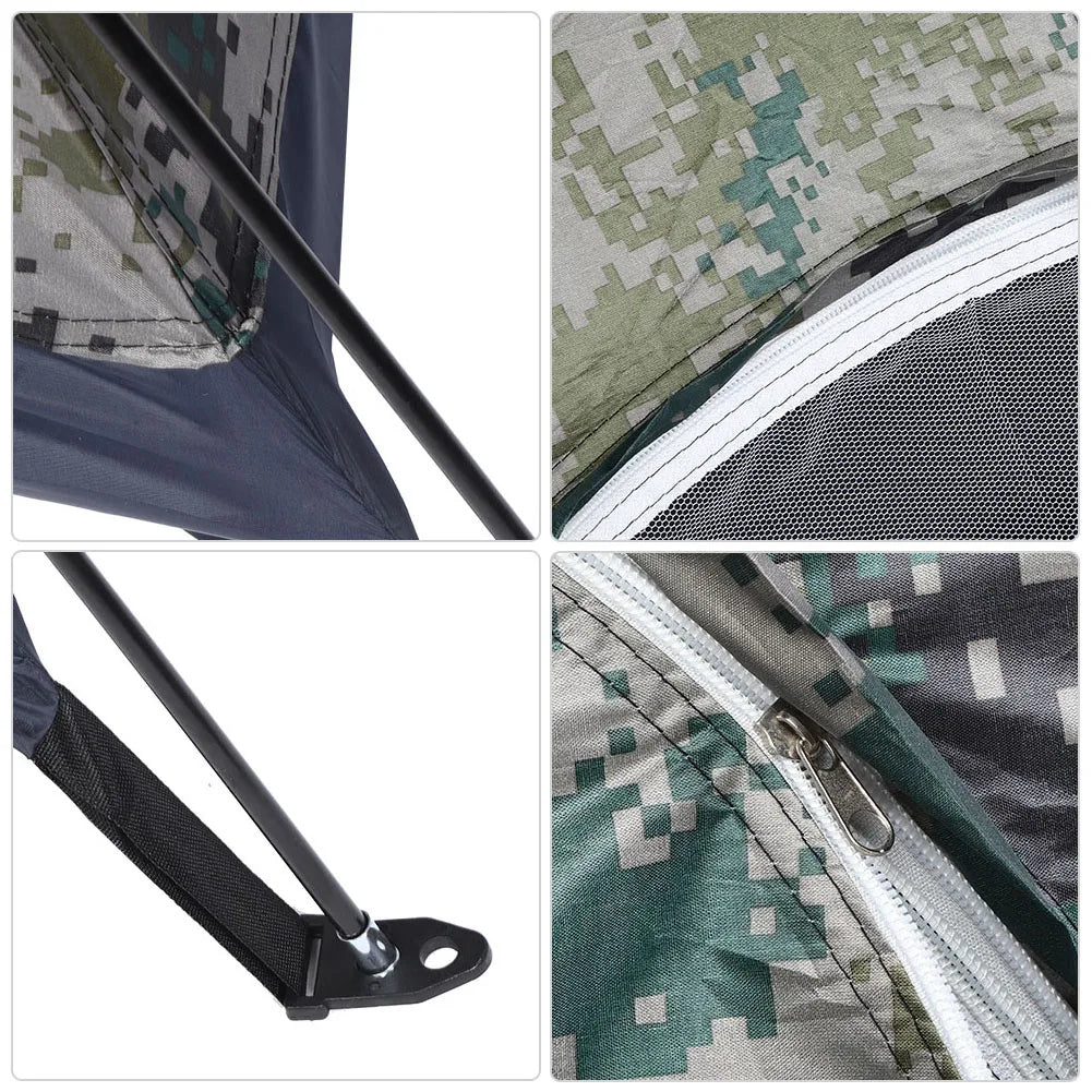 Camouflage Single-Person Windproof Camping & Fishing Tent – Outdoor Leisure Shelter